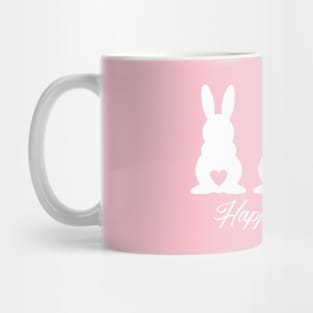 Three Easter Bunnies with Heart Shaped Tails Mug